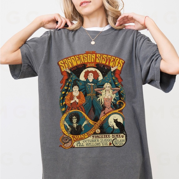 🚨 SALE LAST ONE 🚨 Hocus Pocus T-shirt Sanderson Sisters Comfort Colors Tee - Picture 2 of 10
